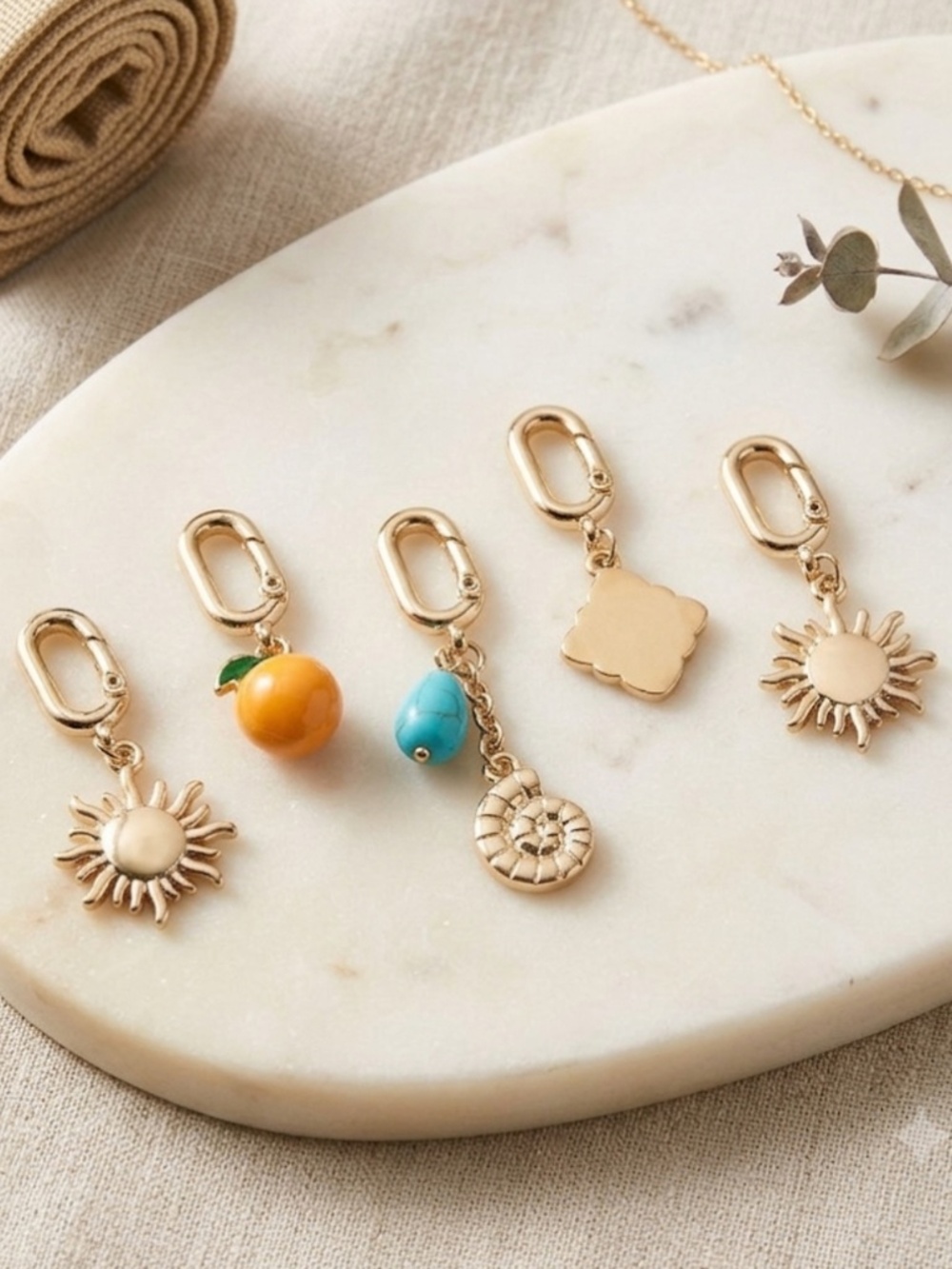 Women's Bikini Charm Collection 5pc Gold Charm Pack - Wild Fable™ Sun Gold